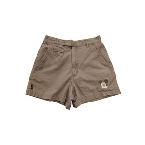 Vintage Mickey Unlimited Shorts Womens 11/12 Khaki High Rise Disney 90s